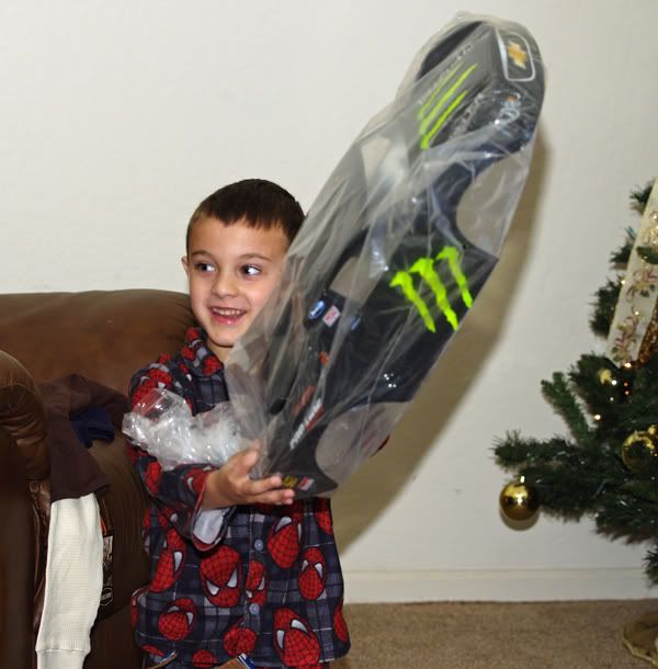 So my son loves the Monster Energy trucks and today he finally got his