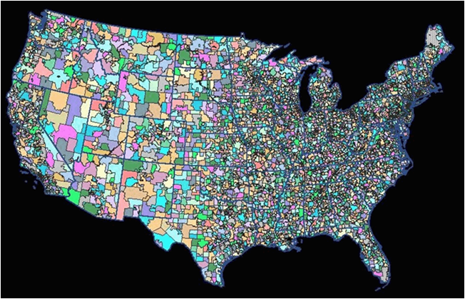 map of U.S. by counties