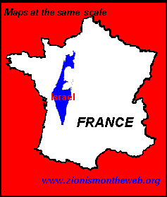 Size of Israel compared to France