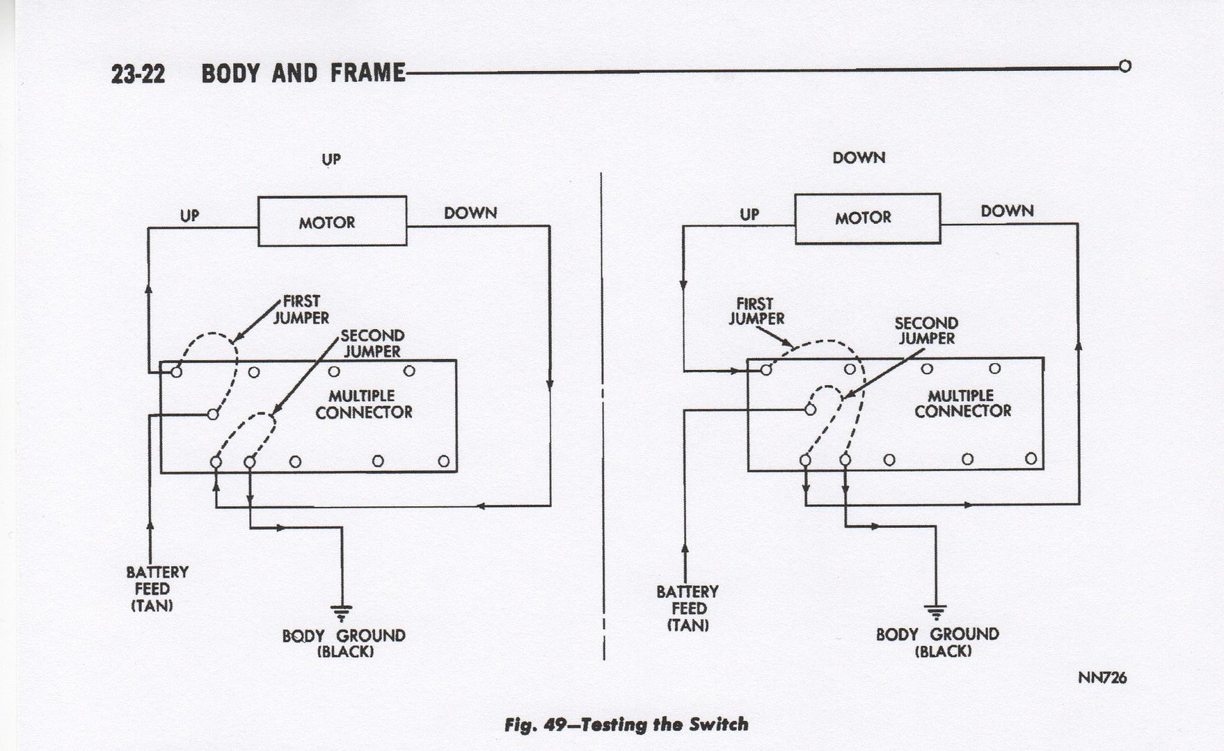 1967 Dodge Coronet - Power Window Wiring Diagram