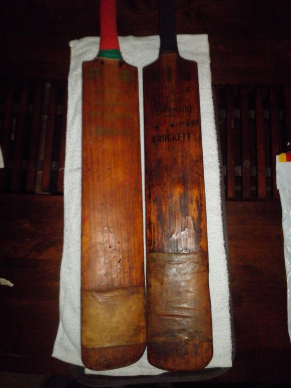 2 x VINTAGE CRICKET BATS 1930's Bradman and 1950's Crockett bat Cricket Selling, Trading
