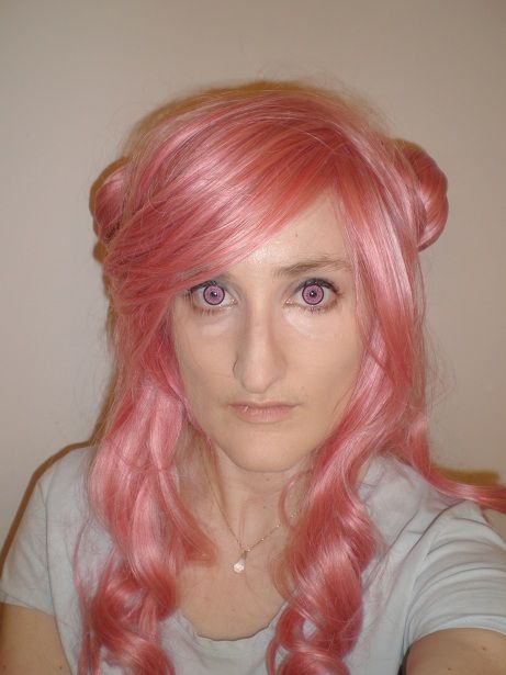 pink circle lenses cosplay