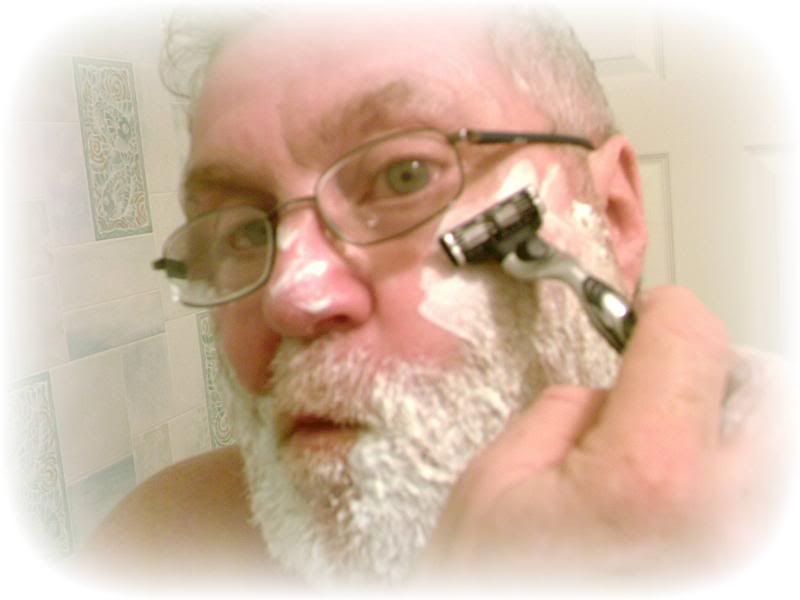 Self Portrait [Of A Bearded Shaving Man] Pictures, Images and Photos