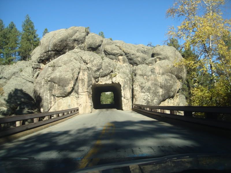 Black Hills of South Dakota - at end of tunnel is view of Mt Rushmore
