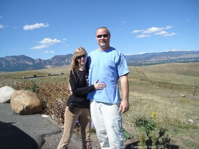 Colorado Rockies in background of Mark and Andrechelle