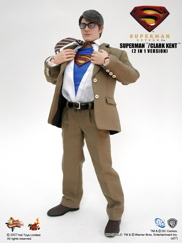 1/6 Trench Coat Suit For SUPERMAN Clark Kent Ganghood MUSCULAR Hot Toys Figure 