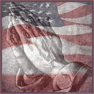 American Flag and Jesus' Praying Hands Pictures, Images and Photos