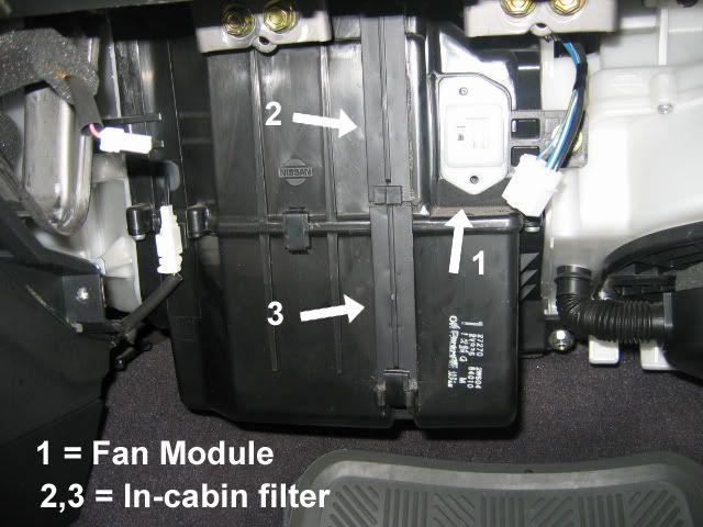 cabin filter removal