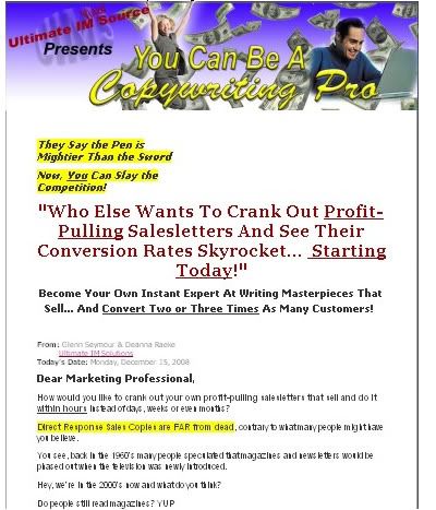 Sales on Copywriting A Sales Letter Examined