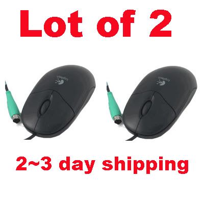 Details about 2 pcs of Logitech M-SBF96 Black PS2 Wheel Optical Mouse