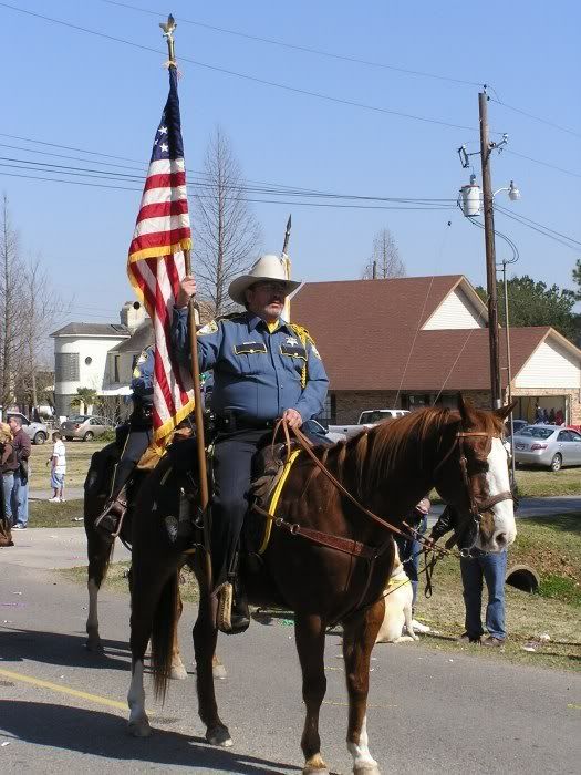 Police equestrian color guard