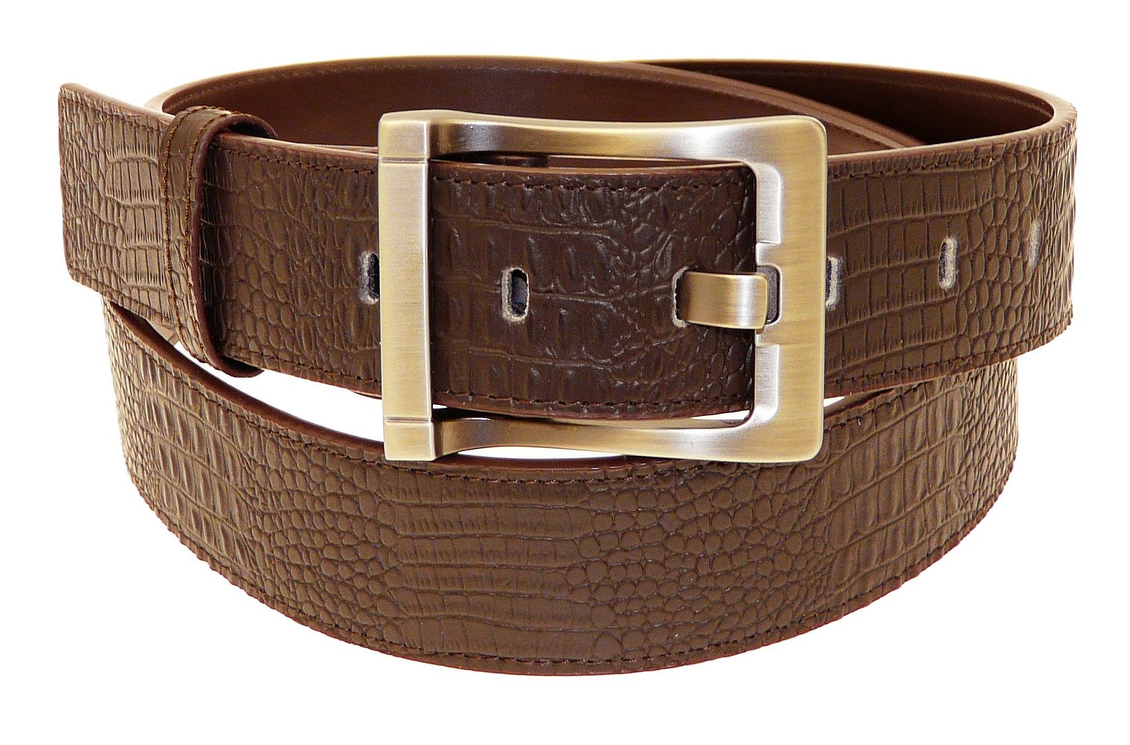 Mens Genuine Brown Leather Belt In Gift Box - All Sizes | eBay