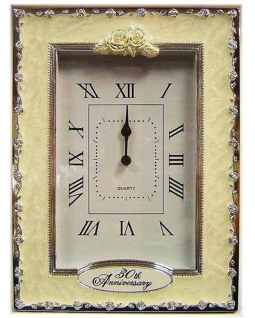 Details about 30th Pearl Wedding Anniversary Clock Present Gift Details about 30th Pearl Wedding Anniversary Clock Present Gift