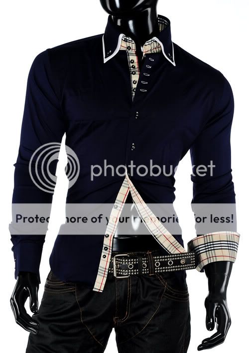 M008 LANGARM T Shirt Slim Fit Hemd Polo Shirt Clubwear