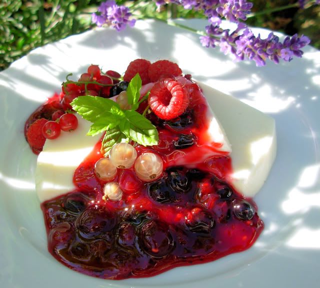 Vanilla Cream Terrine with a Compote of Mixed Summer Berries